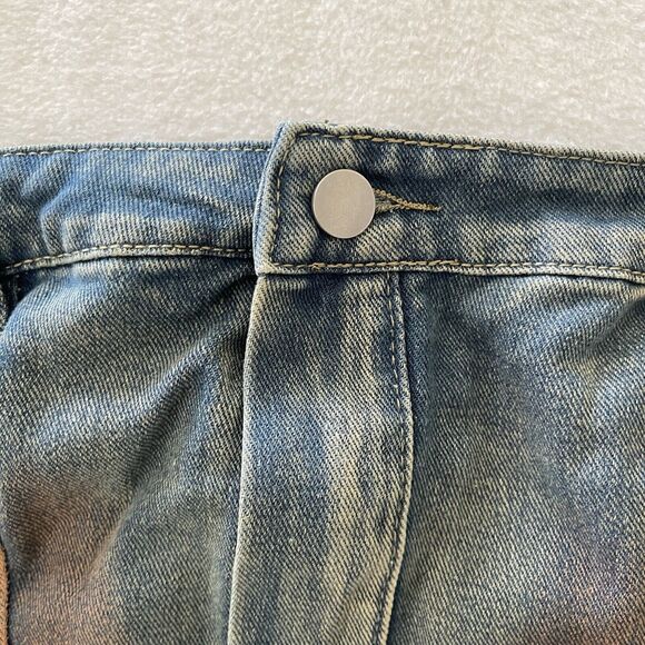 NWT Micas Rust Halter Denim Crop Top‎ Y2K Style Sz L Grunge Western - Picture 8 of 10